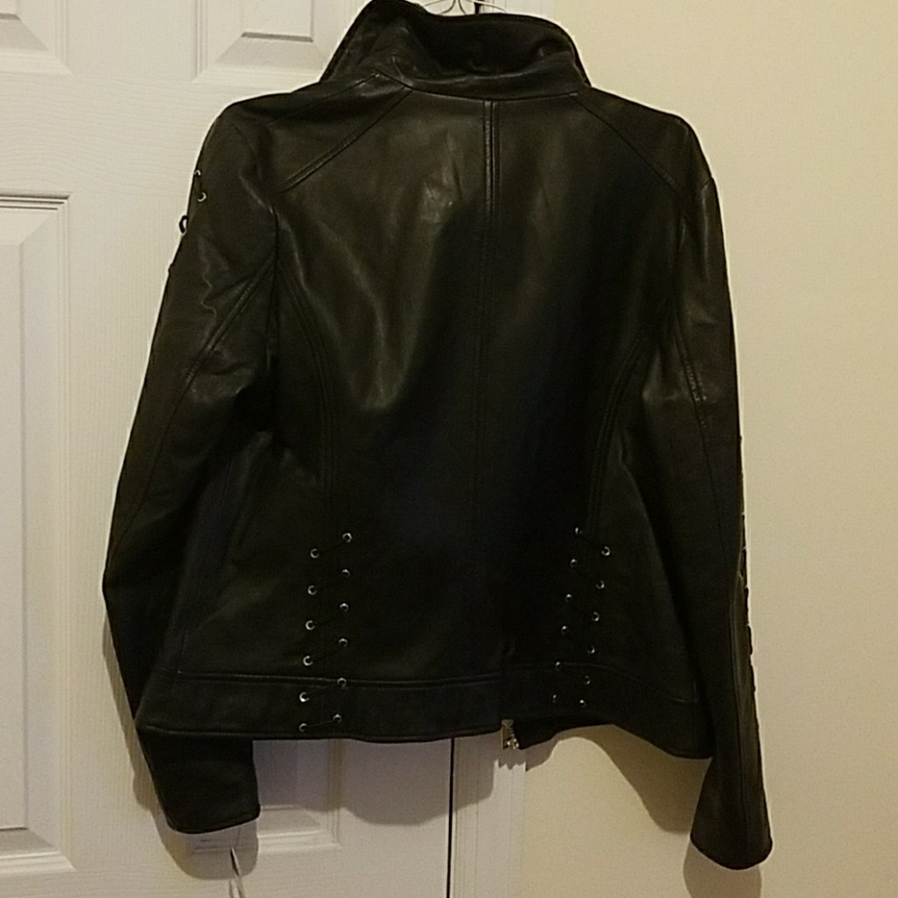 HP NWT Guess Moto Leather Jacket - Picture 6 of 7